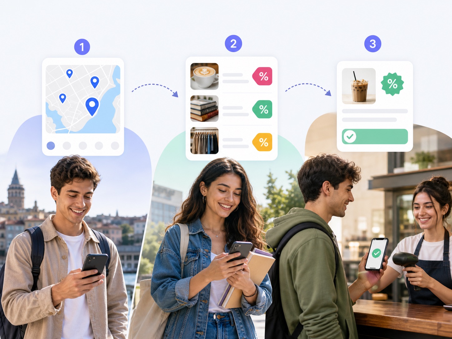 Etkinlik fırsatlarını telefondan takip eden öğrenciler